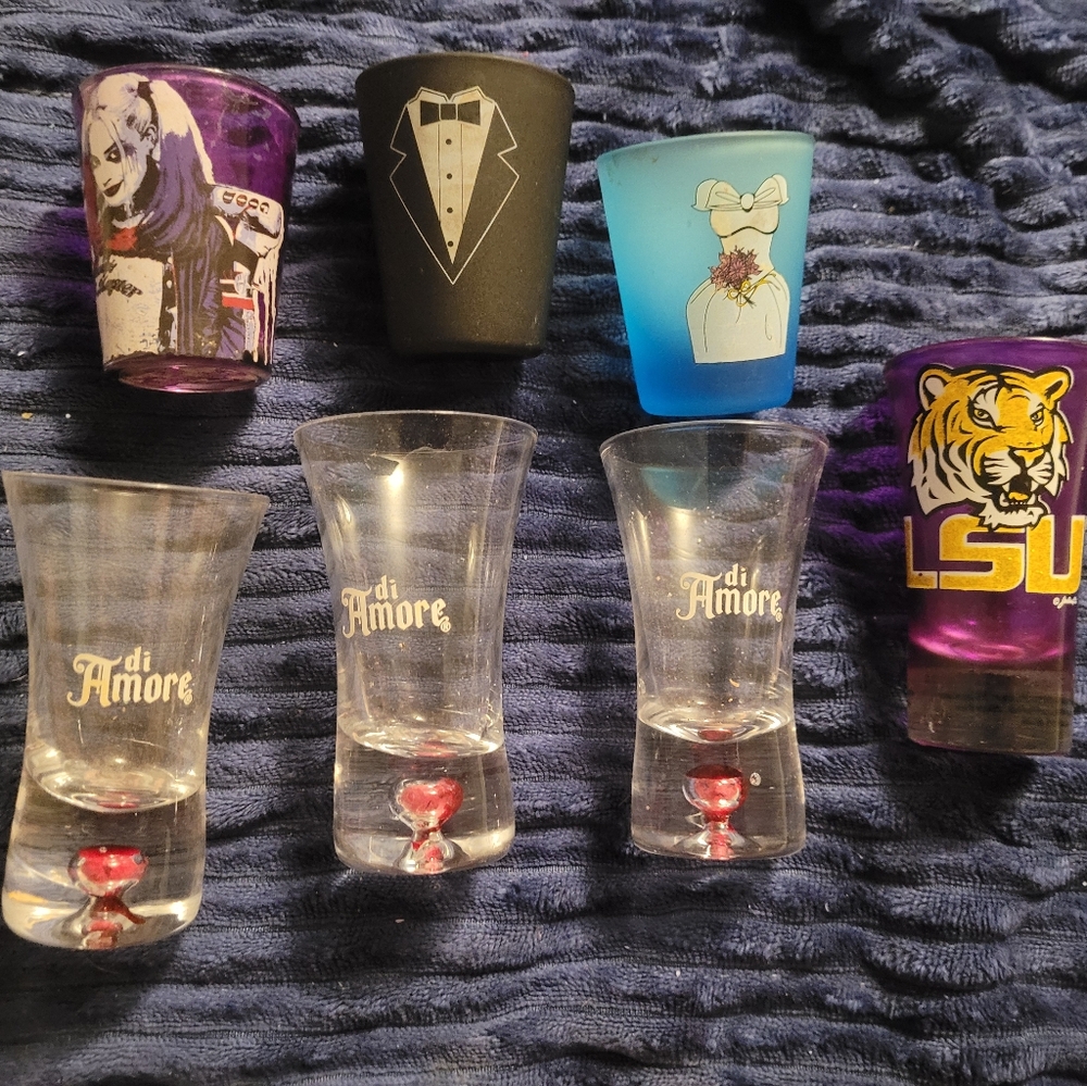 🫱 Set of Colorful Shot Glasses Lot